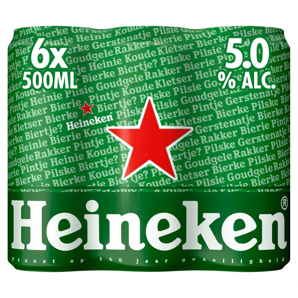 Heineken 6-pack 0,5 Liter Blik